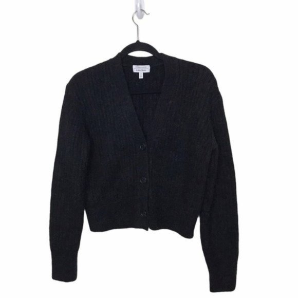 & Other Stories Sweaters - & Other Stories Black Wool Blend V Neck Cardigan